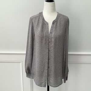 Equipment Silk Snake Print Blouse